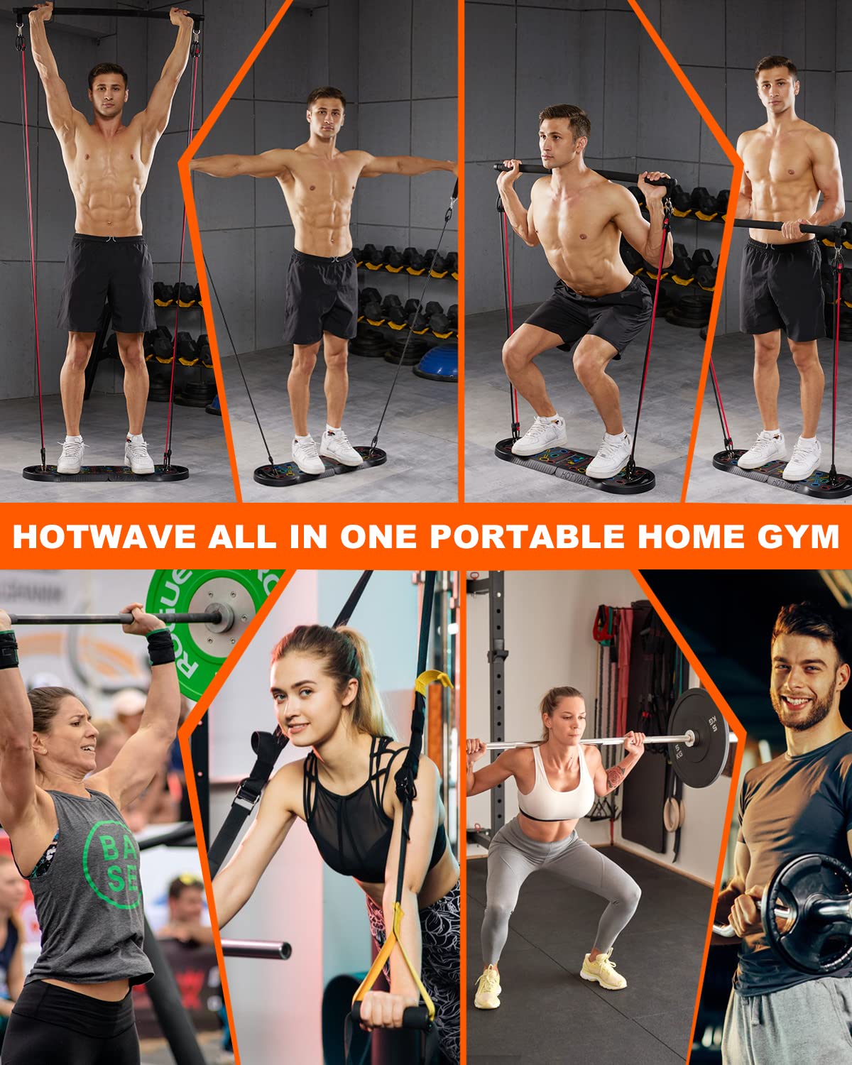 HOTWAVE Push Up Board, Foldable 20 in 1 PushUp Board, Portable Push Up Bar