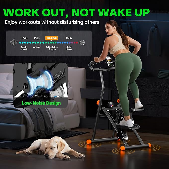 Stair Stepper for Home Gym, 2025 Upgrade Stair Climber w/ 3-Level Resistance & Height, Non-Slip Pedals, Digital Tracker & Phone Holder Home Exercise Machine for Women Men