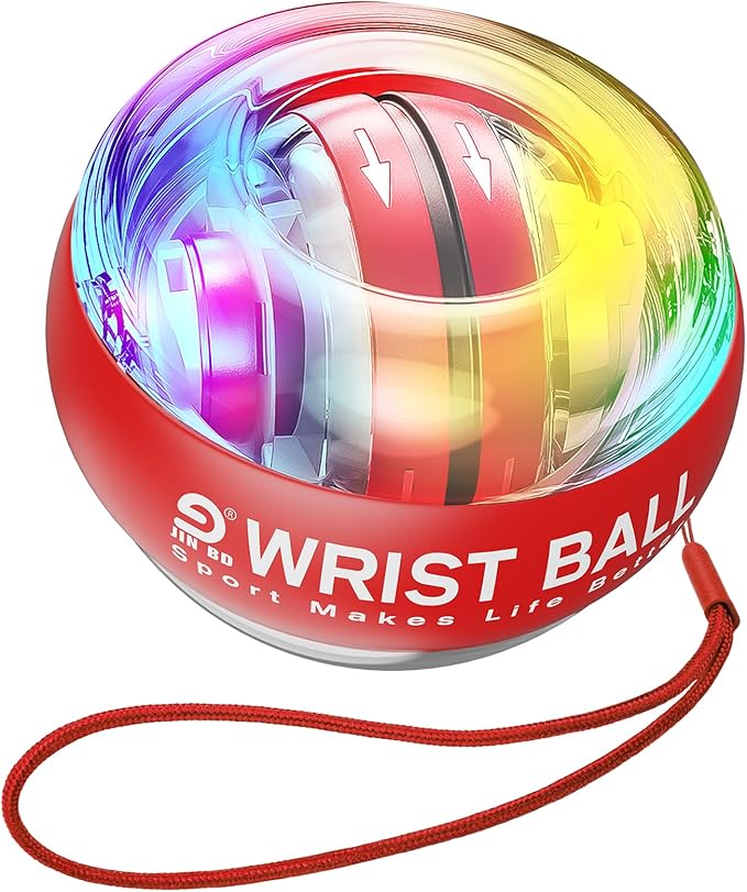 Wrist Trainer Ball Auto-Start Gyroscopic Forearm Exerciser Gyro Ball for Strengthen Arms, Fingers, Bones and Muscles