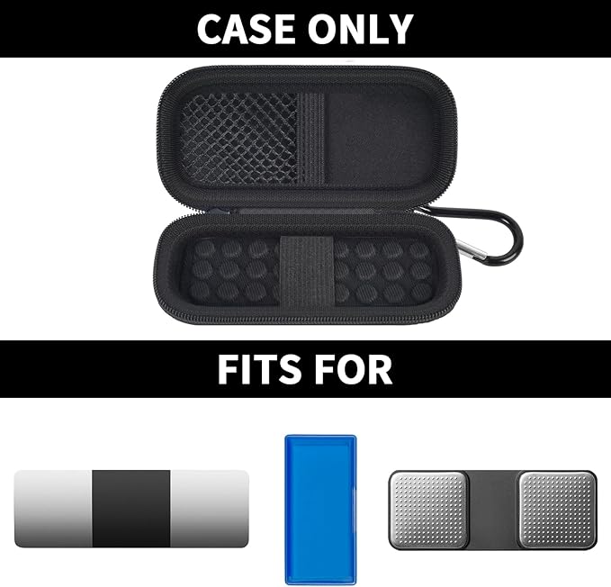 Heart Rate Monitor Case for AliveCor Kardia Mobile Personal ECG/for AliveCor KardiaMobile 6L for Apple Android Smartphone, Mini Portable Heart Rate Device Storage Carrying Holder-Box Only (Black)