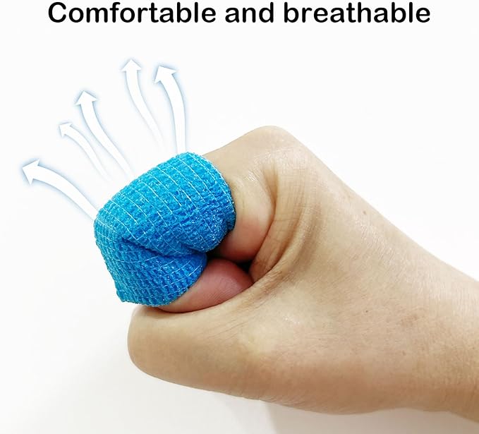 36 PCS Self Adhesive Bandage Wrap 2" X 5 Yards Elastic Cohesive Bandage Wrap Bandage Wrap Rolls Elastic Self-Adherent Tape for Stretch Athletic, Sports, Wrist, Ankle (Black)