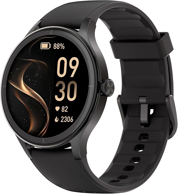 Smart Watch for Women, Smartwatch Compatible Android and iOS Phone, Answer/Make Calls, Fitness Tracker/Step Counter/Running Watch, Sleep/Heart Rate Monitor, 100 Sports, IP68 Waterproof, Black