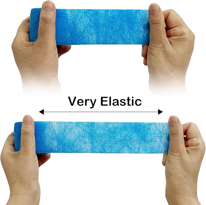 36 PCS Self Adhesive Bandage Wrap 2" X 5 Yards Elastic Cohesive Bandage Wrap Bandage Wrap Rolls Elastic Self-Adherent Tape for Stretch Athletic, Sports, Wrist, Ankle (Black)