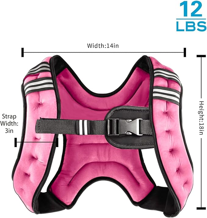 Weighted Vest Weight Vest for Men Women Kids Weights Included, Body Weight Vests Adjustable for Running, Training Workout, Jogging, Walking