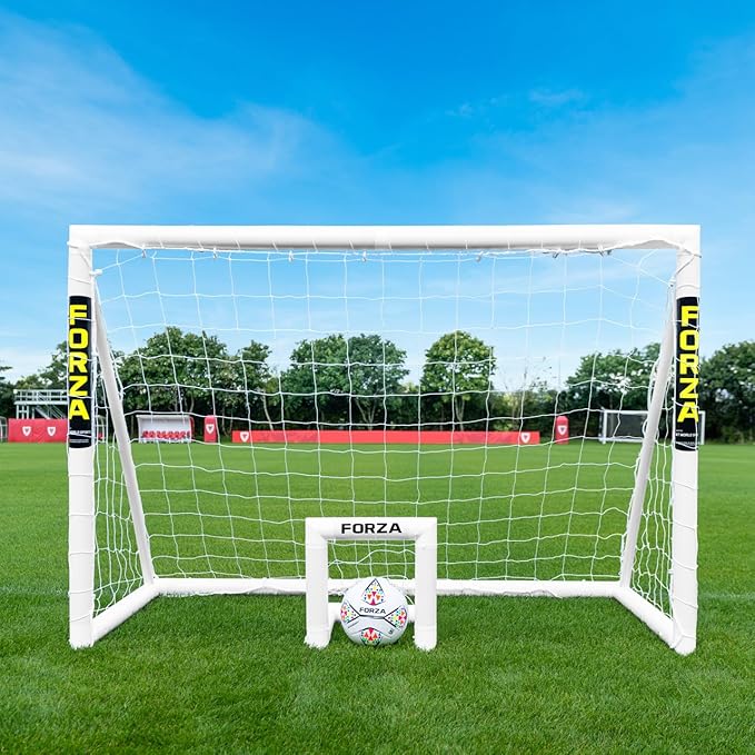 Forza Backyard Soccer Goals [9 Sizes] | Ultra-Durable uPVC Weatherproof Kids Soccer Goals | Quick Assembly – Every Goal Counts!