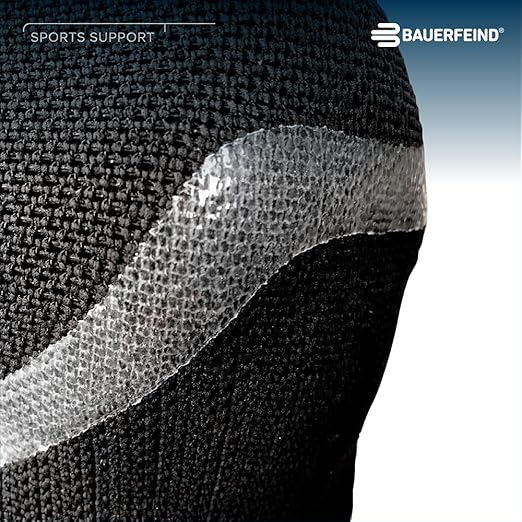 Bauerfeind Sports Knee Support NBA - Officially Licensed Basketball Knee Brace - Relief and Stabilization - Targeted Compression - Lightweight & Durable - Black, Medium