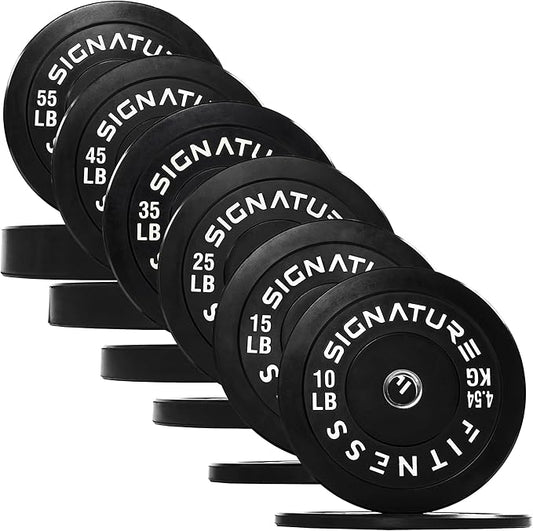 Olympic Bumper Plates Set, 2" Weight Plates for Strength Training & Weightlifting, Paris or Set or Set with Barbell, Multiple Options