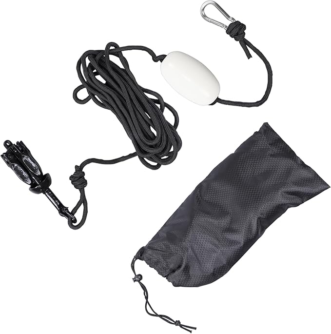 1 Pack 1.5 lb Marine Kayak Folding Grapnel Anchor Kit for Small Boats Kayaks Canoe Paddle Boards