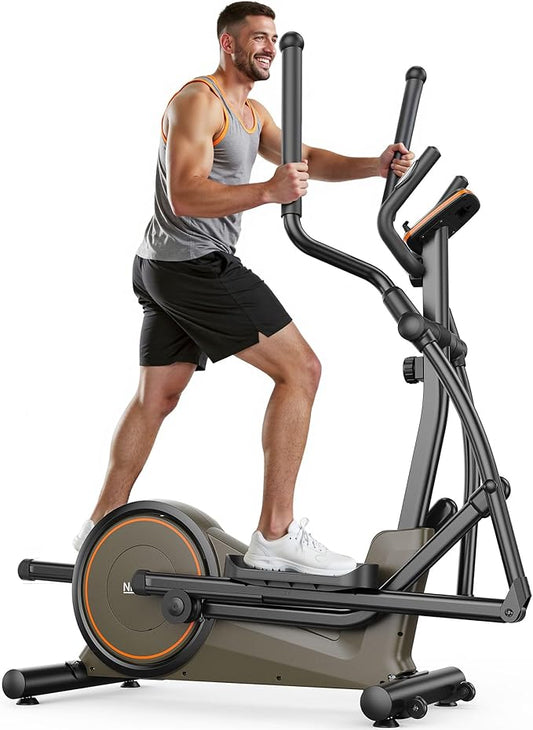 Niceday Elliptical Machine, Elliptical Exercise Machine for Home with Hyper-Quiet Magnetic Driving System, Elliptical Trainer with 15.5IN-20IN Stride, 16 Resistance Levels, 500LBS Loading Capacity