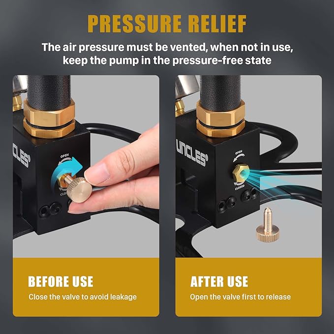 FOUR UNCLES PCP Pump for Air Gun - 3 Stage PCP Hand Pump 4500Psi/30MPA, High Pressure Hand Pump for Air Rifle, Air Gun Tools