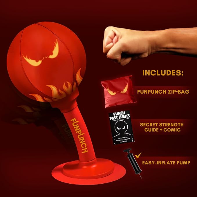 Rage Bag, Desktop Punching Bag | Desk Punching Bag Stress Relief, Fun Punch Rage Bag by Fun Punch Punching Bags