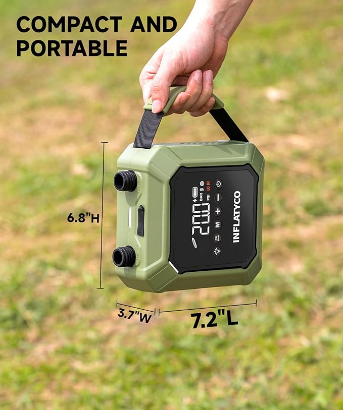 20PSI Paddle Board Pump Electric Portable Sup Air Pump 74WH Rechargeable Battery Powered, The Pilot Whale Pro Inflator & Deflator for Inflatable Stand Up Paddleboard Kayak Boat Kite Tent