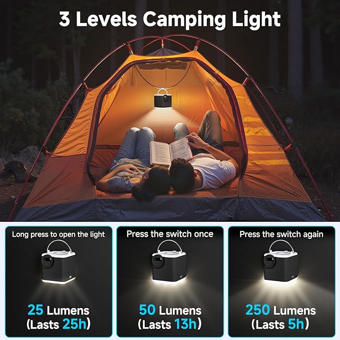 Portable Air Pump for Inflatables, 4.5kPa Mini Air Mattress Pump with Camping Light, 2400mAh Battery Rechargeable Air Pump for Pool Floats, Sleeping Pads, Swimming Ring, Vacuum Storage Bags