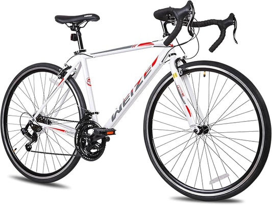 WEIZE Road Bike, 700C Wheel City Commuter Bicycle, 14 Speed Drop Bar, Racing Adult Bike with Caliper Brakes, High-Carbon Steel Hybrid Bikes, Urban Adult Bicycle for Men and Women