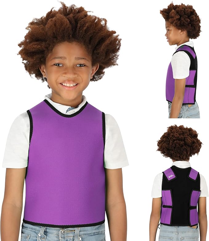 Special Supplies Sensory Compression Vest Deep Pressure Comfort (Purple, Small)
