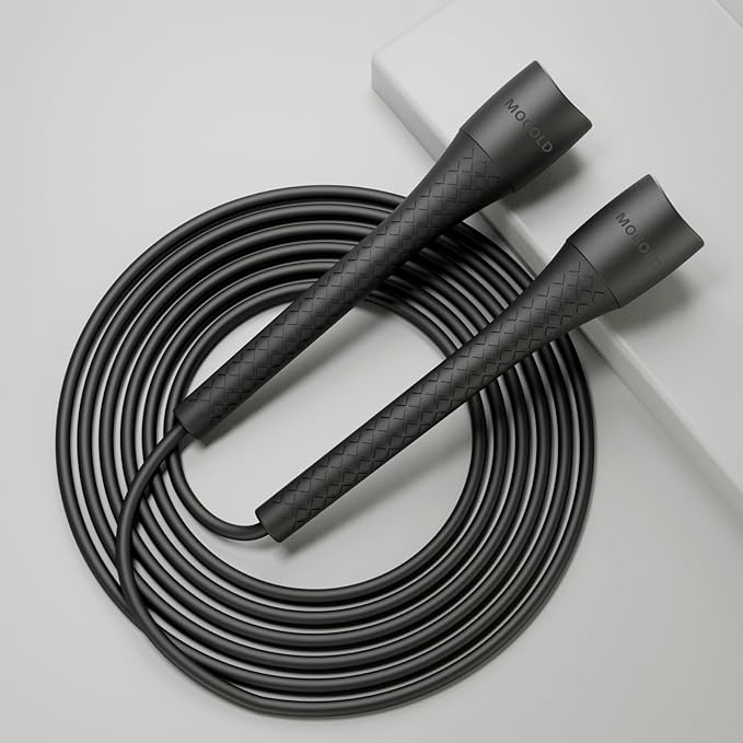 Unbreakable 5mm pvc Jump Rope – Pro-Grade PP Handles with Diamond Texture, 40X Strength PVC Cord, Adjustable 3m Length for HIIT, Home Gym, or Boxing Training (Portable & Tangle-Free)