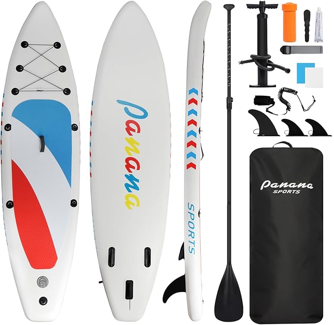 Panana Inflatable Stand Up Paddle Board, 10'x31 x6 SUP with Premium Paddle Board Accessories Kit, Anti-Slip EVA Deck for Adults Youth of All Skill Levels