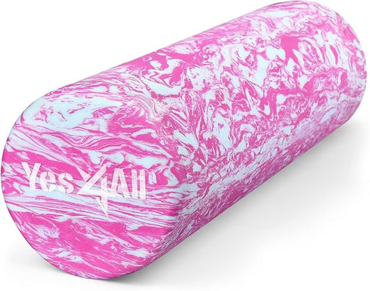 Yes4All EVA Firm Foam Roller for Back - Round Back Roller for Exercise, Yoga & Pilates 12/18/24/36 inch