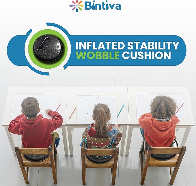 2 Pack Wobble Cushion Balance Disc - Wiggle Seat & Balance Pad for Exercise, Physical Therapy, Sensory Kids - Stability Disc, Dog Balance Disc