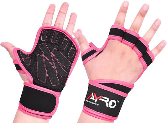 AYRO Workout Gloves for Men & Women – Ventilated Weight Lifting Gloves with Wrist Support - Gym Gloves for Men, Breathable Palm Padding, Non-Slip Grip – Ideal for Gym, Fitness, Cross Training