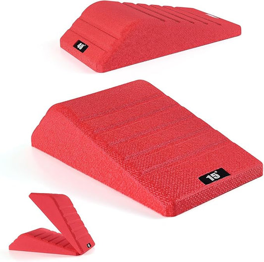 Squat Wedge Block 2PCS Non Slip Professional Ramp - 550 LBS Weight Capacity - Slant Board for Calf Stretching - Calf Stretcher Slant Board - Yoga Blocks