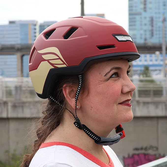 Bike Helmet with LED Lights - Urban Bicycle Helmet for Adults, Men & Women - CPSC & NTA-8776 Dual Certified - Class 3 E-Bikes, Scooters, Onewheel, Commuter, Mountain