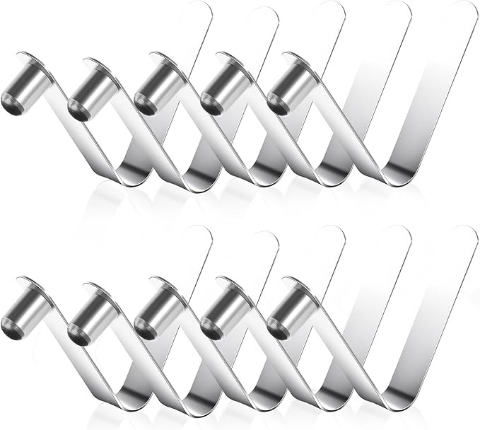10 Pack Paddle Spring Snap Clips, Steel Push Button Clips for Kayak Paddles & Kayak Tent Pole Clip for Kayak Paddles, Camping Tents, Poles Snap-Locks for Tent Pole and Tube Pin Repair ﻿