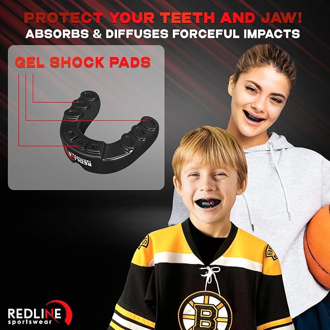 Sports Mouth Guard for Boxing, Football, MMA, Wrestling, Muay Thai, Hockey & Lacrosse Custom Fit Mouthguard for Men, Women, Kids & Youth Case Included, Comfortable, BPA Free, Braces Compatible