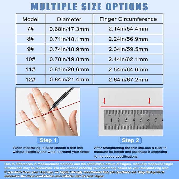 2025 New Smart Ring for Women Men, Ceramic Smart Health Ring - IP68 Waterproof Fitness Ring with Sleep Tracker, Step Tracker, Heart Rate/Blood Oxygen/Distance Monitoring, Charging Case