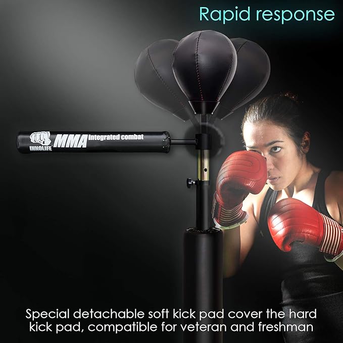 InnoLife MMA Boxing Speed Trainer Punching Spinning Bar with Dual Punch Head