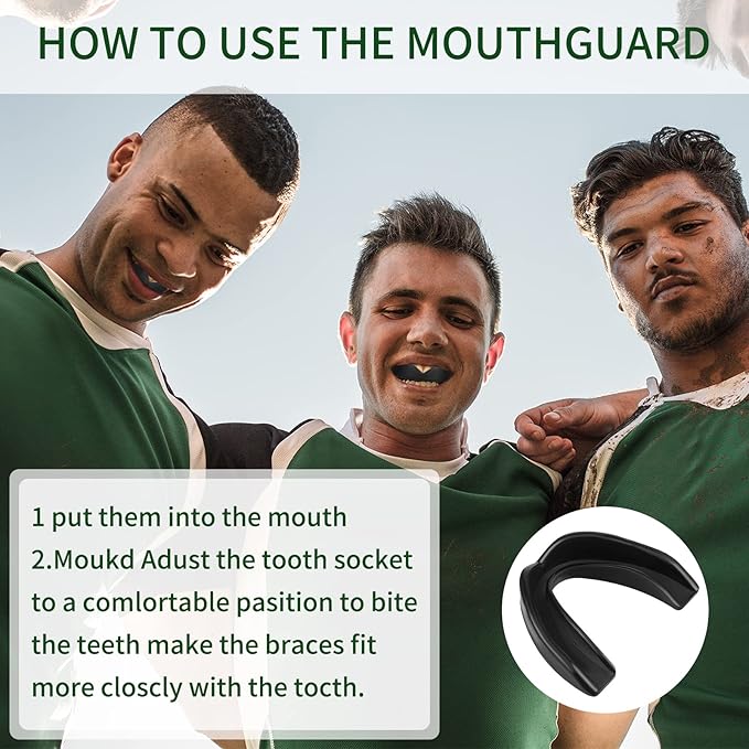 Kathfly 50 Pcs Football Mouth Guards Bulk Sports Mouth Pieces Protection Silicone Athletic Braces Football Accessories Teeth Armor Adult Teenager Teeth Armor for Boxing Basketball Hockey