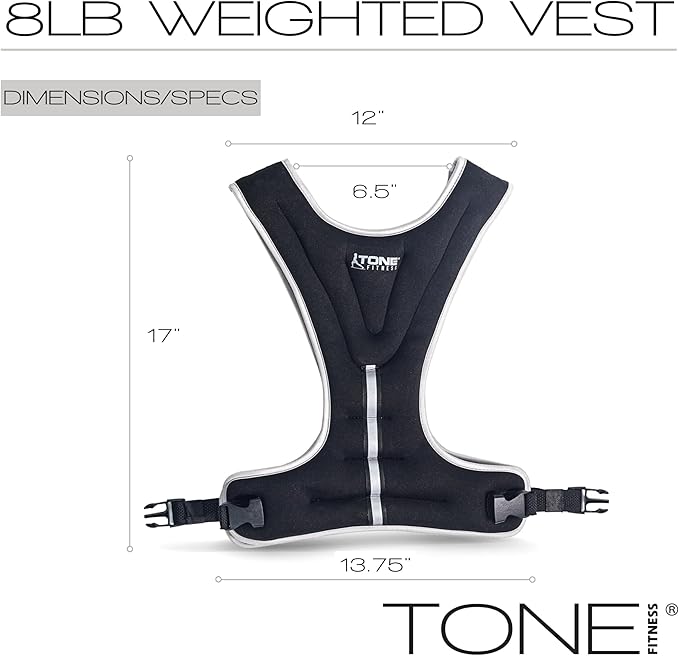 Tone Fitness Weighted Vest | 8lb or 12lb | Multiple Options
