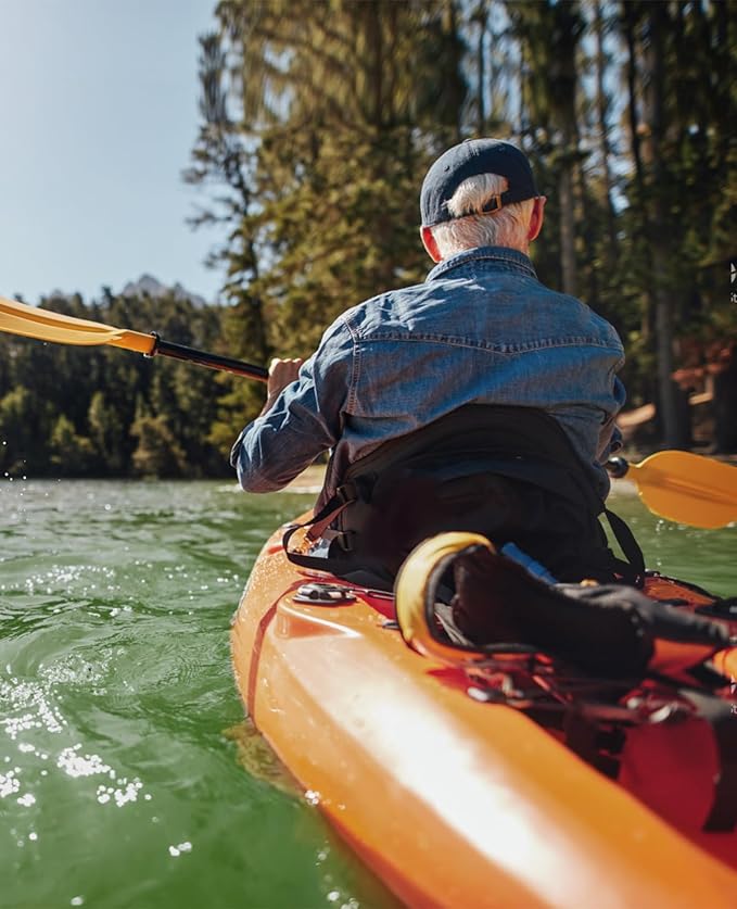 Deluxe Padded Kayak Seat with Adjustable Backrest - Universal Fit for Canoe, Fishing Boat & More
