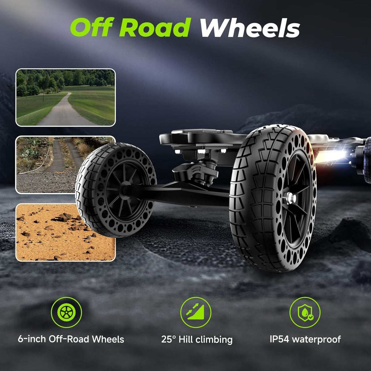 isinwheel V10 Off-Road Electric Skateboard, 3000W 32MPH for Adults