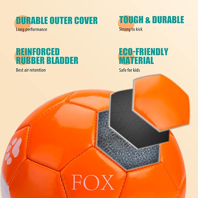 Toddler Soccer Ball Size 2 - Soft Kids Soccer Ball 2 Pack for Ages 1-3 3-5 - Cartoon Sports Toys for Boys Girls - 5.8” Small Ball for Indoor/Outdoor Games for Yard Games