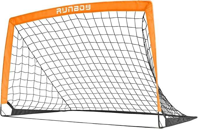 RUNBOW 5x3 ft Portable Kids Soccer Goal for Backyard Practice Soccer Net with Carry Bag