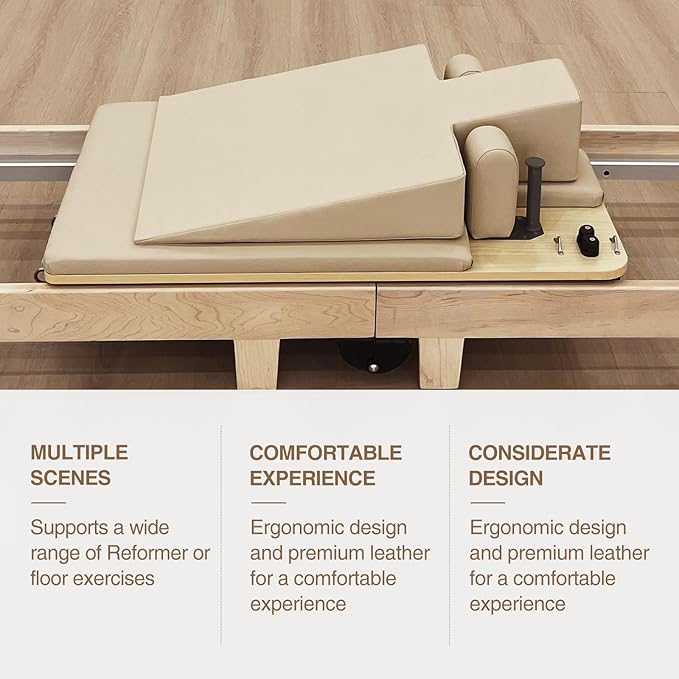 Large Upholstered Pilates Wedge for Pilates Reformer, Exercise Equipment for Pilates Reformer Machine, Workout Pad for Floor Exercises, Ideal for Home Pilates and Studio Use