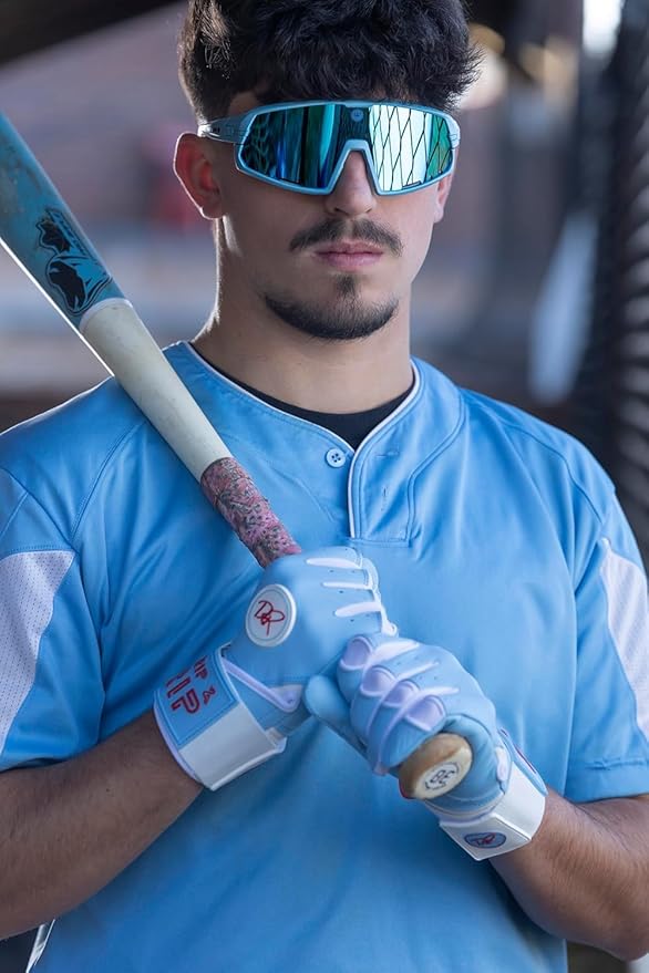 Drip & Rip Baller Series - Youth Batting Gloves + Adult Batting Gloves - for Softball and Baseball - Long Cuff Style for Men and Youth