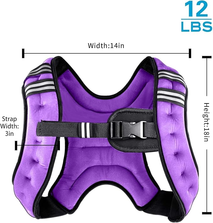 Weighted Vest Weight Vest for Men Women Kids Weights Included, Body Weight Vests Adjustable for Running, Training Workout, Jogging, Walking