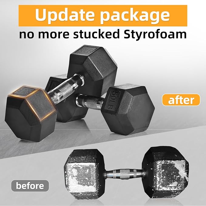 Rubber Hex Dumbbell Set with Rack - Multiple Free Weight for Home Gym, 350/450/550lbs Exercise Equipment for Strength, Multiple Options Dumbbells with Storage for Home Gym Exercise Fitness Equipment