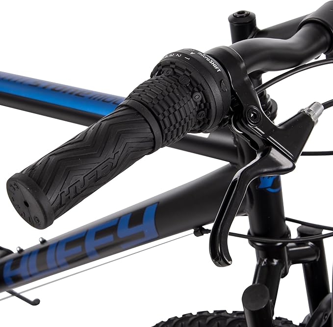 Huffy Stone Mountain Hardtail Mountain Bike for Boys/Girls/Men/Women, 20"/24"/26" Sizes, 6 or 21 Speed Shimano Twist Shifting, Front or Dual Suspension, Comfort Saddle, Sleek Colors