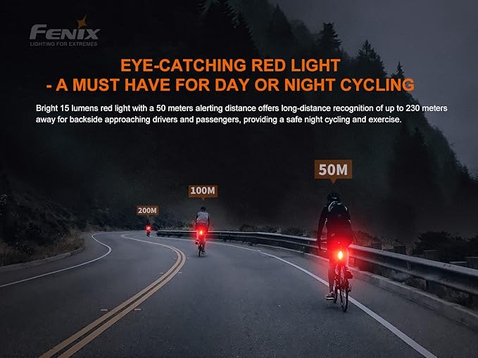 Gift Bundle: Fenix BC26R 1600 Lumen Rechargeable Bike Light with BC05R V2.0 Bike Safety Taillight, with Lumentac Organizer