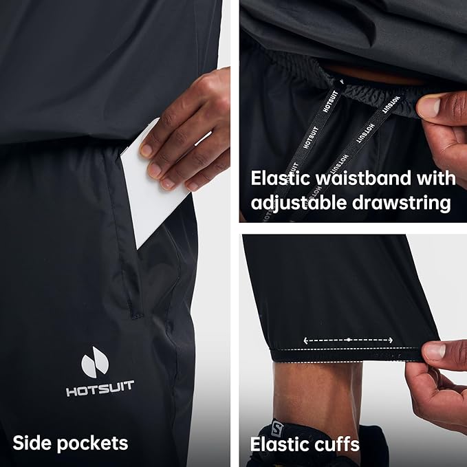 HOTSUIT Sauna Suit Men Anti Rip Boxing Sweat Suits Exercise Workout Jacket