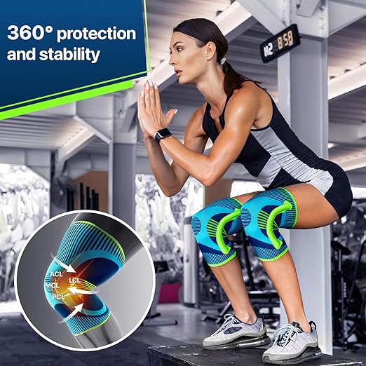 DR. BRACE ELITE Knee Brace with Size Stabilizer (2 Pack) Knee Brace for Women & Men, Workout, Sports, Daily Knee Compression Sleeve for Maximum Knee Pain Support & Fast Recovery (Zeus, X-Large) 2