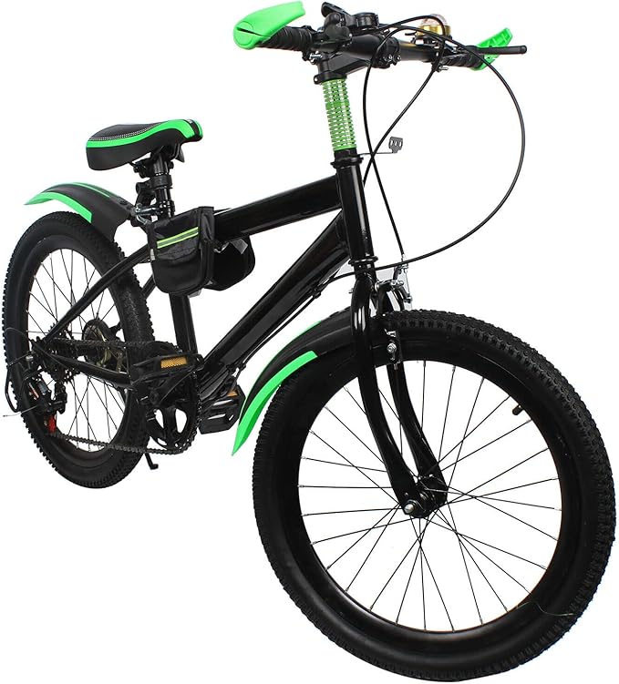 20" Mountain Bike 20 Inch Double Brake Bicycle High Carbon Steel MTB Bike,7-Speed Adult Mountain Bike with Dual Handbrakes and Kickstand