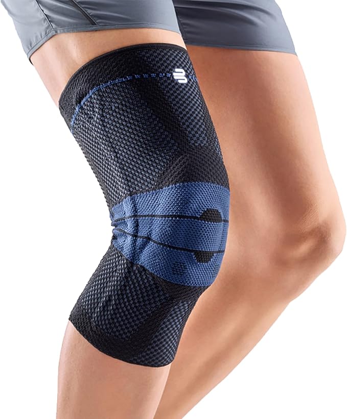 Bauerfeind GenuTrain Knee Support Brace (New Version) - Targeted Support for Pain Relief & Stabilization for Weak, Swollen & Injured Knees & Arthritis - Size 3C, Comfort - Color Black