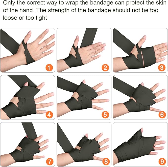 Junkin 6 Pairs Boxing Hand Wraps for Boxing Wraps Wrist Pugilism Handwraps for Men Women Kickboxing Muay Thai MMA