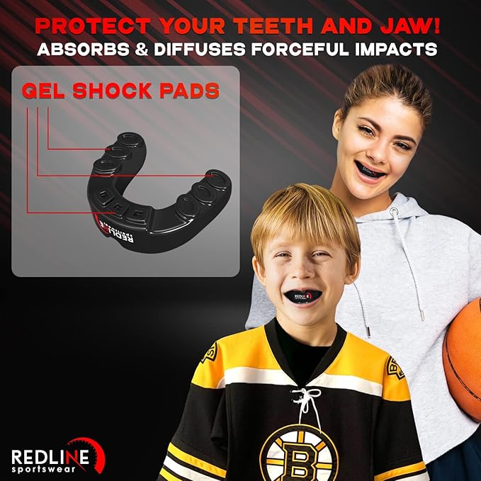 Sports Mouth Guard for Boxing, Football, MMA, Wrestling, Muay Thai, Hockey & Lacrosse Custom Fit Mouthguard for Men, Women, Kids & Youth Case Included, Comfortable, BPA Free, Braces Compatible