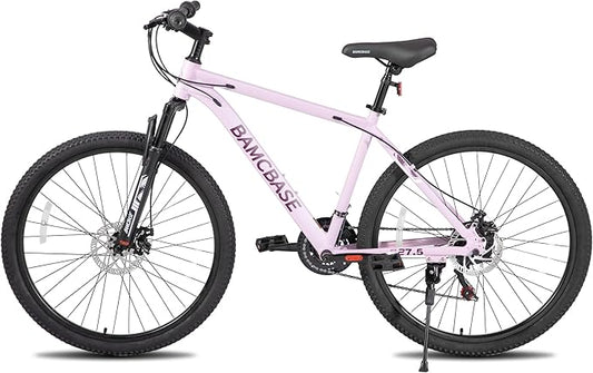 HILAND 26 27.5 Inch Mountain Bike, Mens and Womens Aluminum Frame MTB with 21 Speeds, Dis Brake, Hardtail Bicycle for Adults