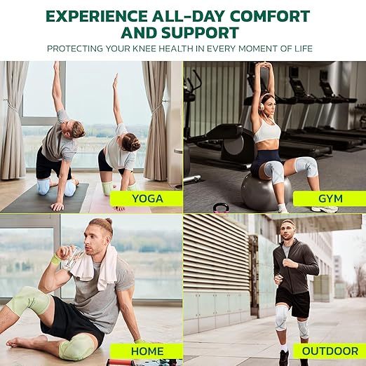 Compression Knee Brace for Women & Men, 2 Pack AOCELL Knee Sleeve Support for Knee Joint Pain Relief, ACL, Meniscus Tear, Arthritis - Breathable for Workout, Running, Gym, Sports, Fitness XXL